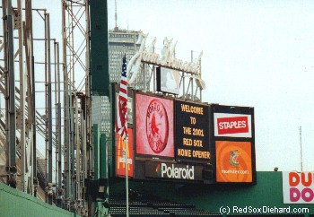 Welcome to the 2001 Red Sox home opener!