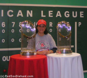 Posing with the trophies