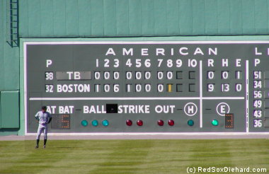 The Green Monster scoreboard